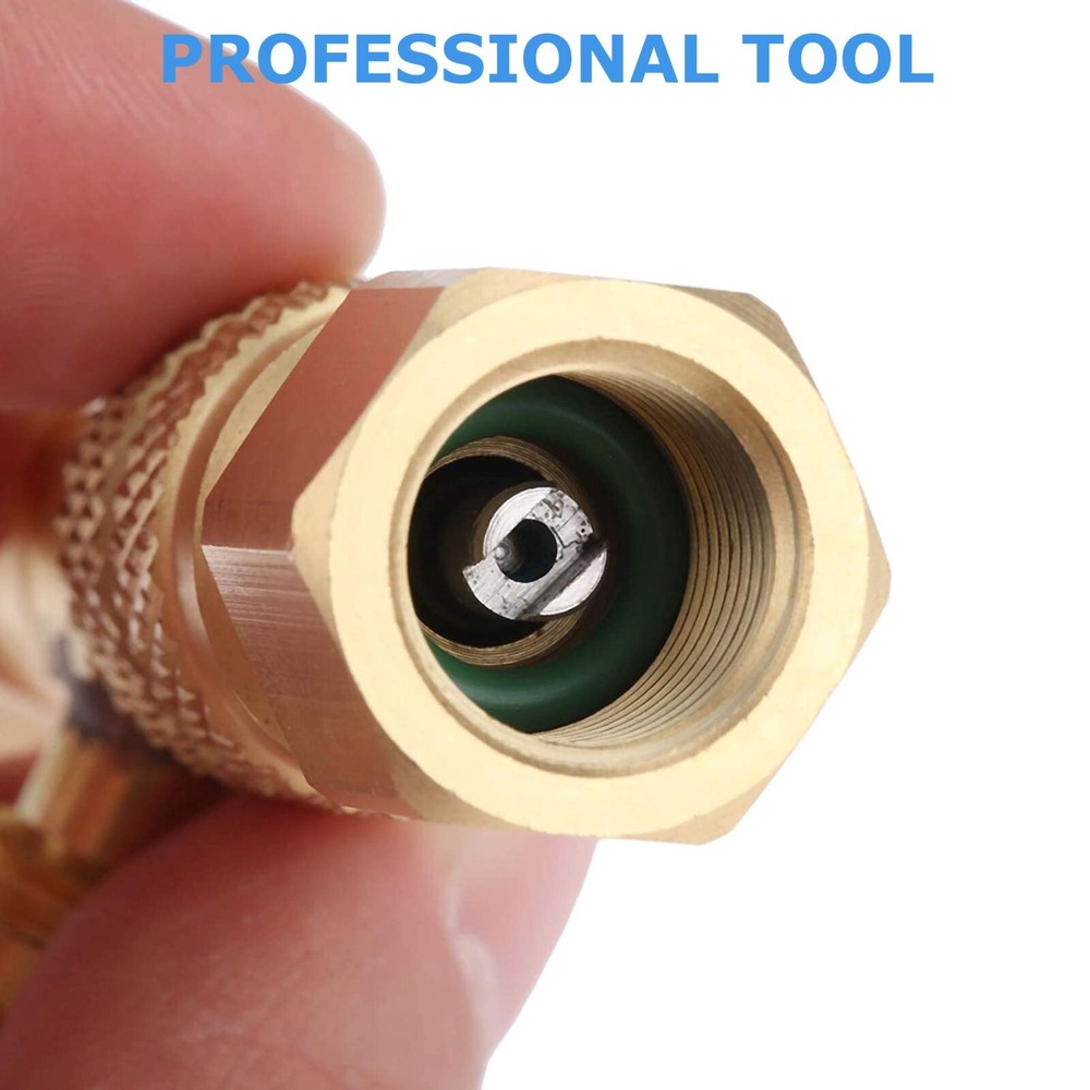 HVAC Tool AC Schrader Valve Core Remover Dual Size 1/4 + 5/16 Port Installer NEW