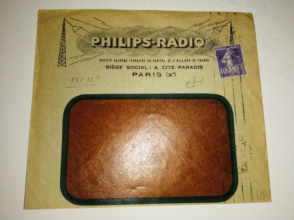 Vintage 1920s Philips Radio Advertising Envelope