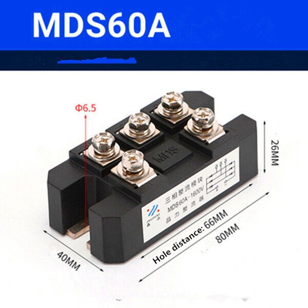 1Pc MDS20A-300A/500A/800A/1000A/1200A 1600V Three Phase Rectifier Bridge Stack