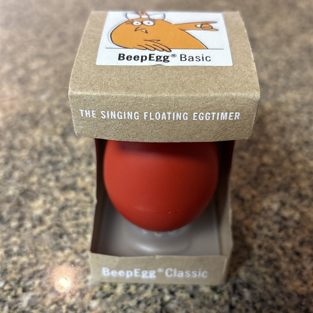 Brainstream  BeepEgg Basic Singing and Floating Egg Timer Red Made In Germany