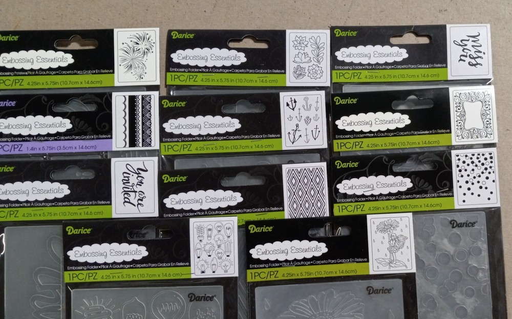 Darice EMBOSSING Folders lot of 20