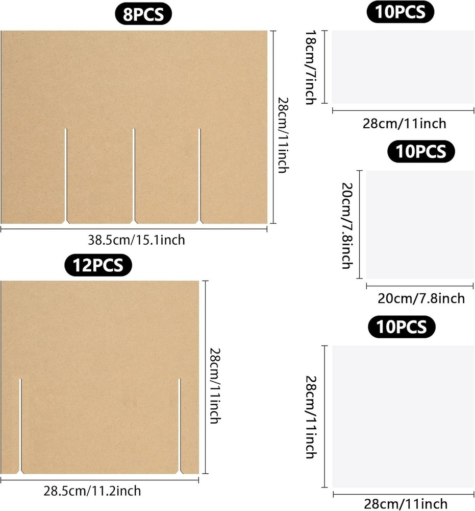 4 Sets Dish Packing Kit,Glass Dividers for Moving Boxes,Kitchen Dish Pack Kit...