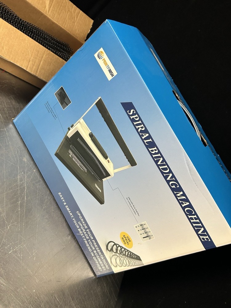 PrintFinish Coilbind S25A Coil Binding Machine With Bindings New NIB