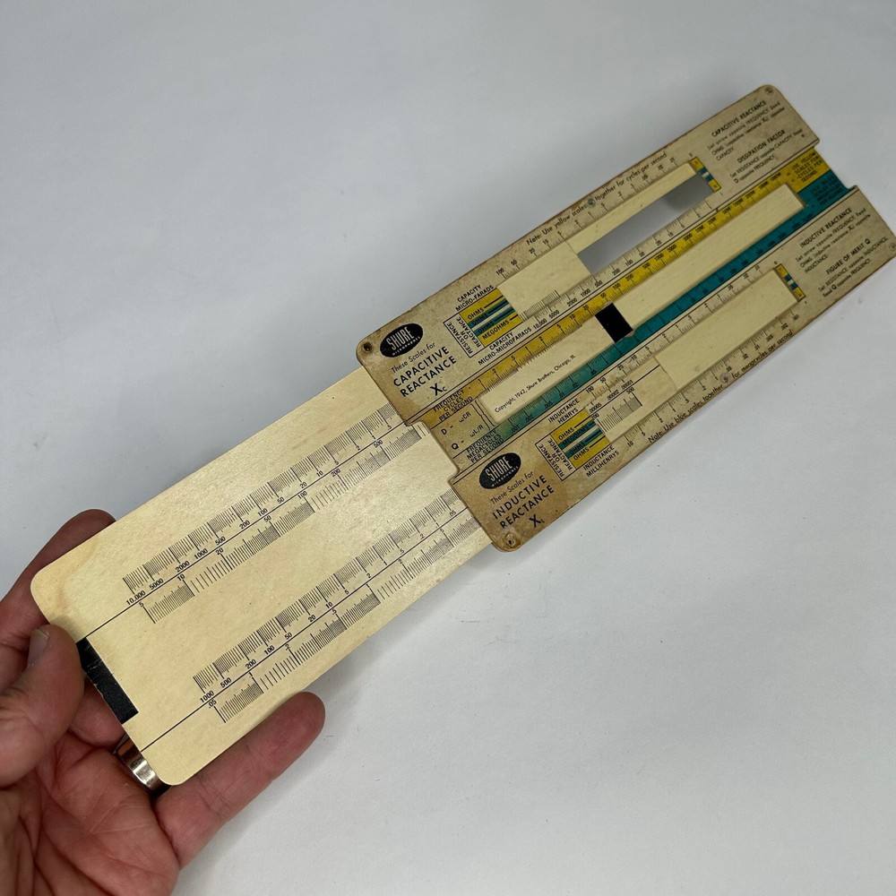 Vintage - Shure Brothers Reactance Slide Rule Capacitive Inductive