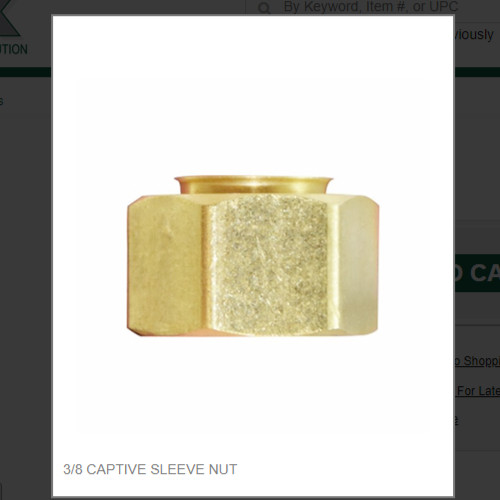 3/8 CAPTIVE SLEEVE NUT # 26005