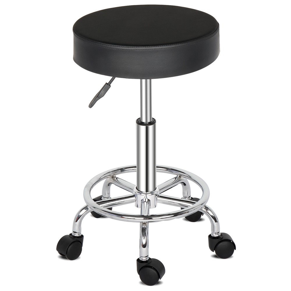 Black Round Stool Ha Ha Feet Rotation Bar Stool