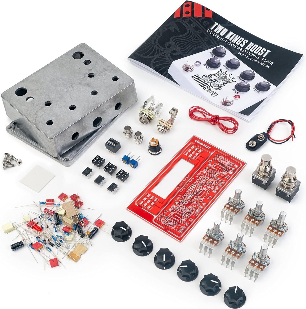 StewMac Two Kings Boost Pedal Kit With Bare Enclosure