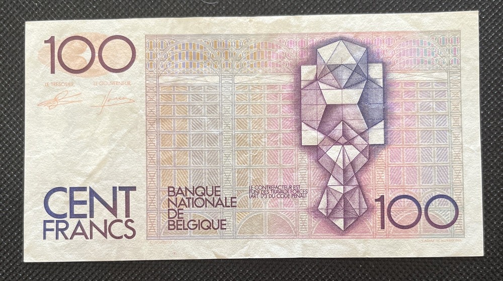 Belgium 1982-1998 100 Francs Banknote