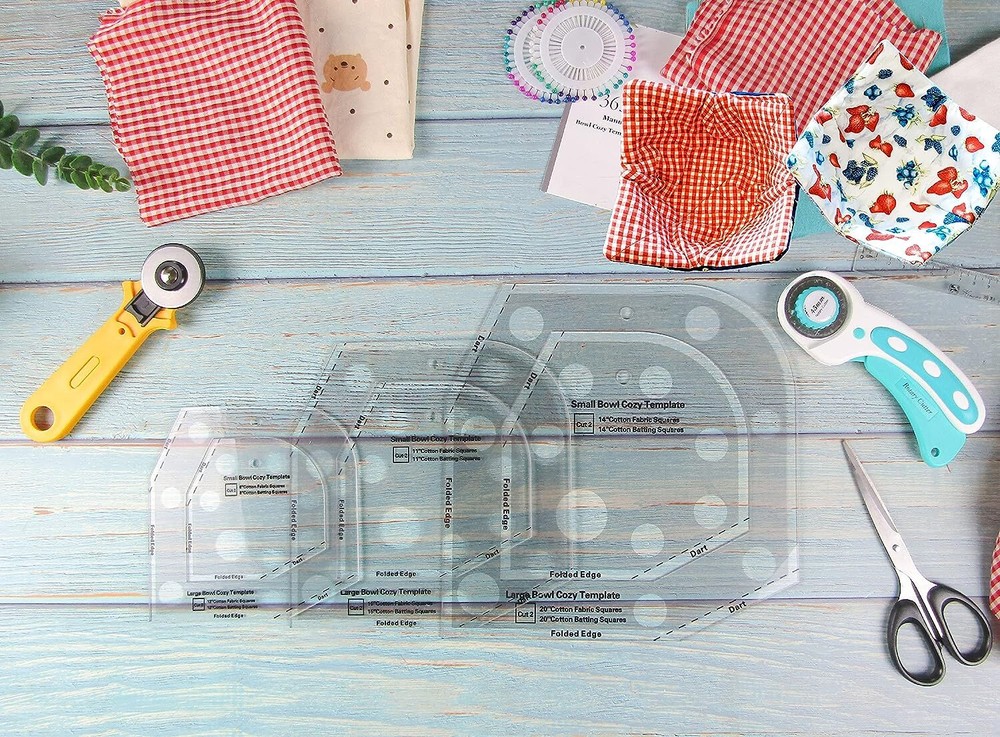 Bowl Cozy Template Set Sewing Patterns With Instructions And 40 Pins