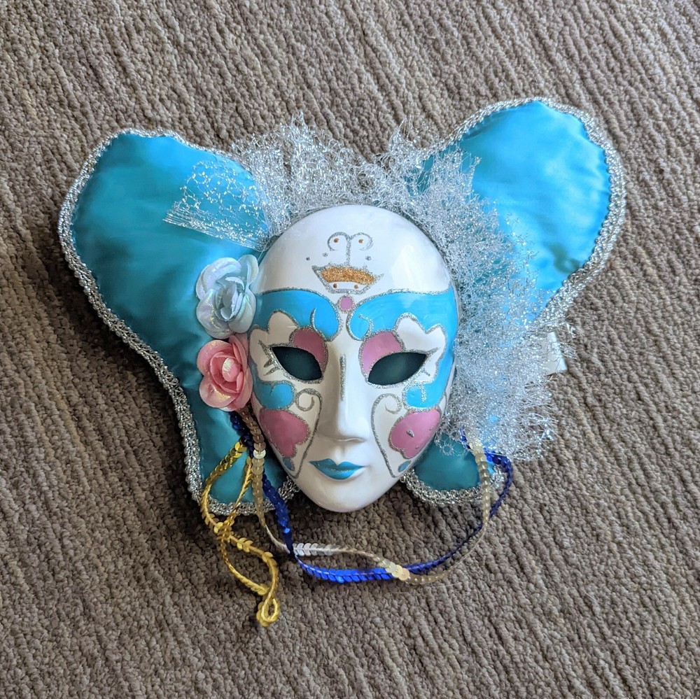 Vintage Mardi Gras Mask Decor 1991