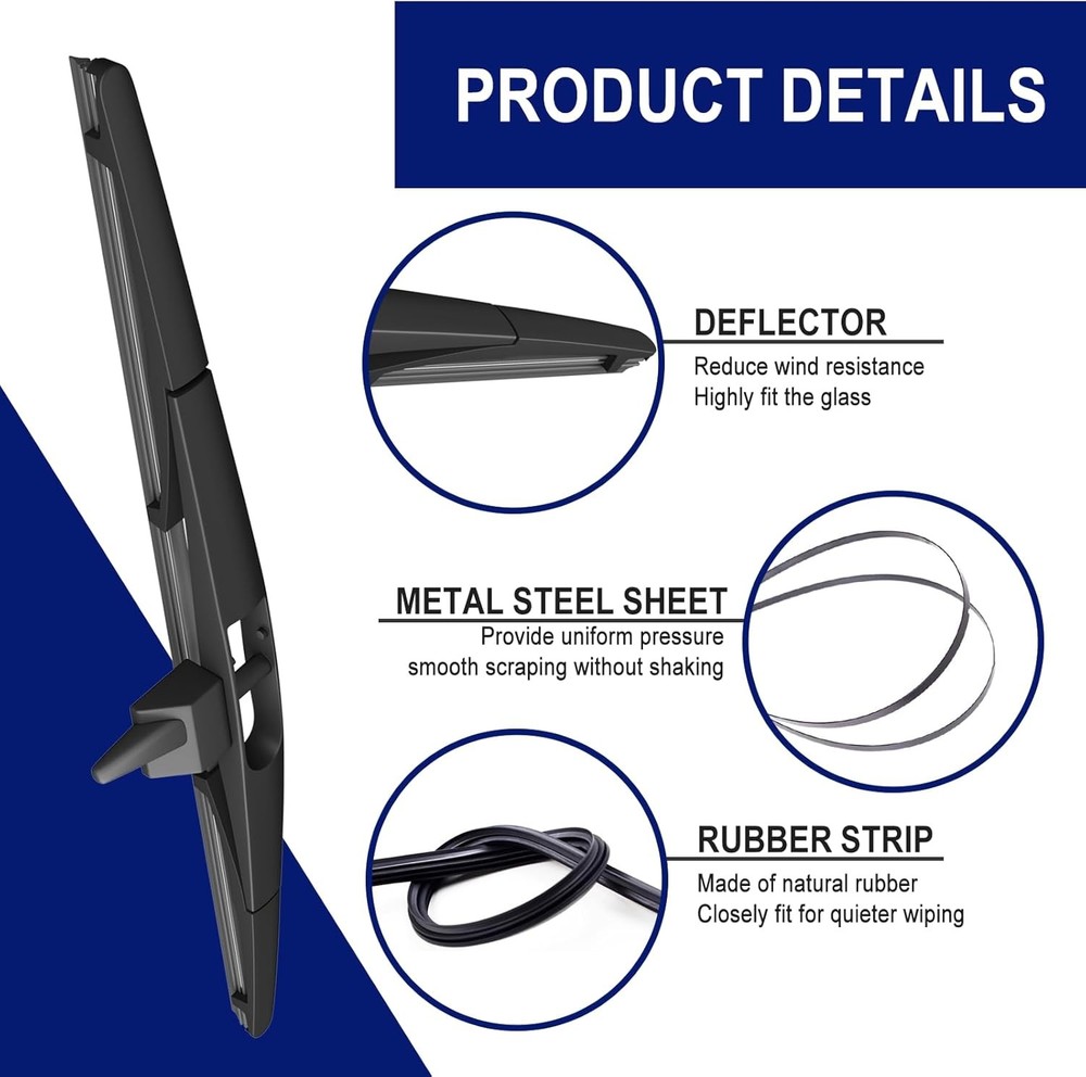 EMITHSUN® 14" Rear Wiper Blades Replacement for Honda Pilot 2015 2014 2013 2012