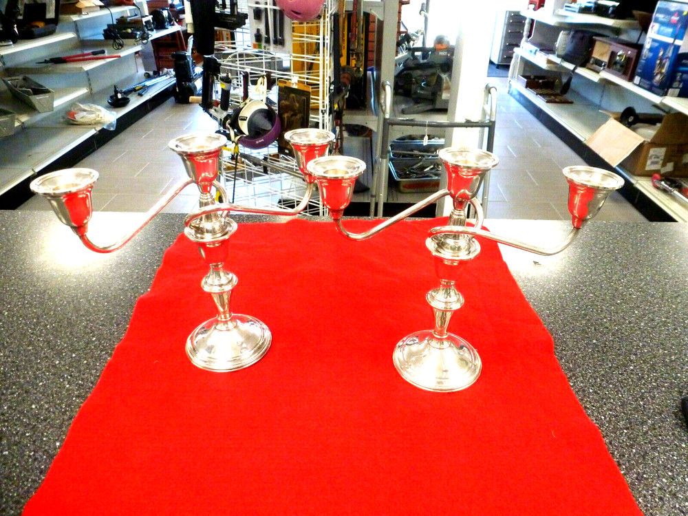 International Sterling Silver Candle Holders