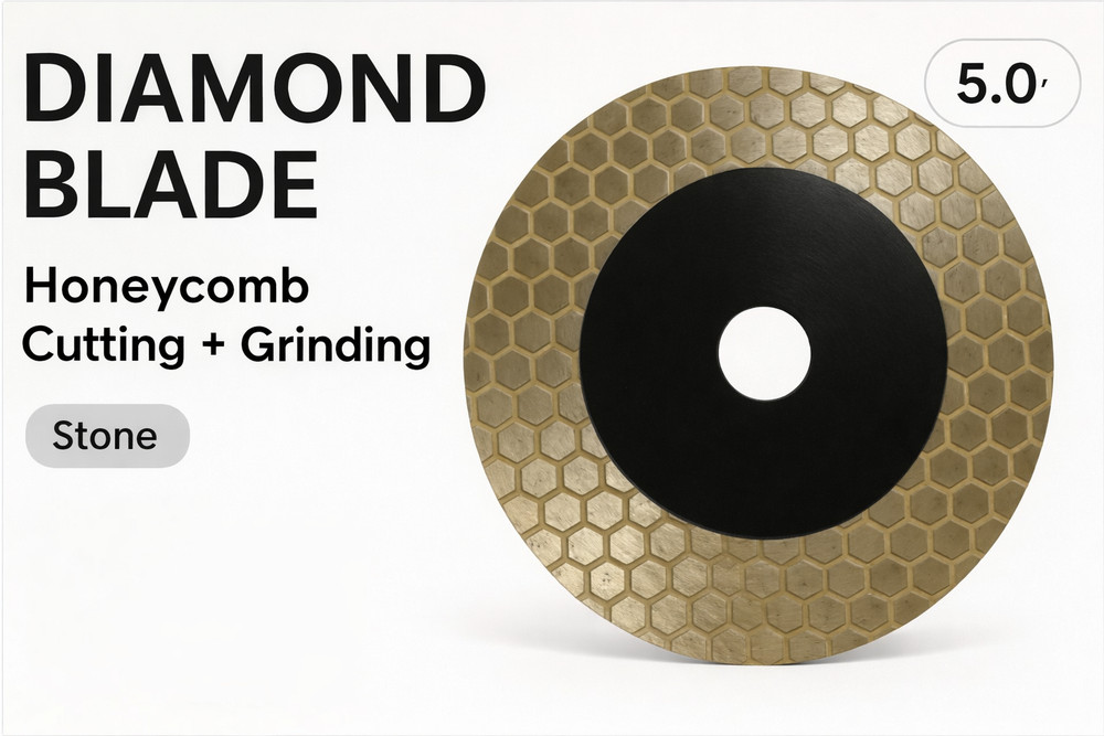 5" Honeycomb Diamond Blade – Cutting + Grinding – Stone / Masonry