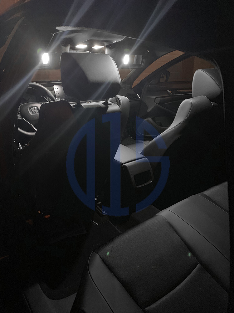 White LED Interior Map Dome Trunk Visor Lights for 2018-2021 2022 Honda Accord