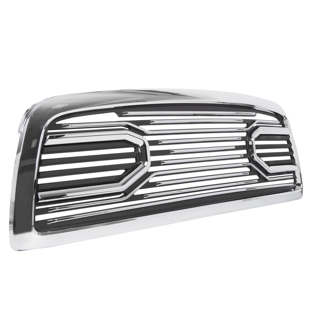 HECASA Big Horn Chrome Grille+Replacement Shell for 2009-2012 Dodge Ram 1500