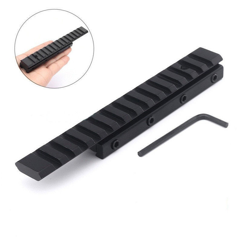 Extended Flat Scope Mount Base Riser 20mm Picatinny Rail Mount 155mm Long