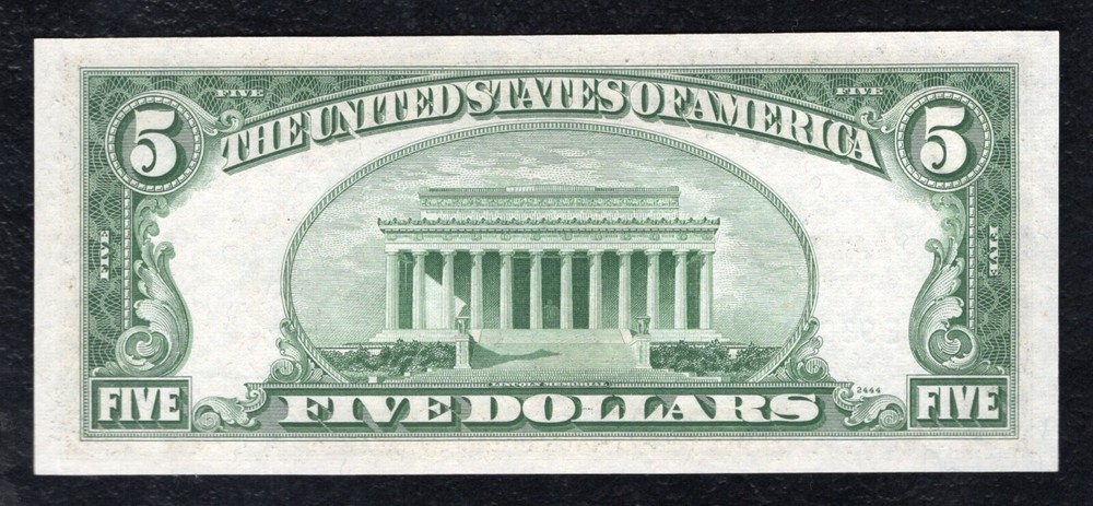 FR 1656 1953-A $5 FIVE DOLLARS SILVER CERTIFICATE NOTE GEM UNCIRCULATED