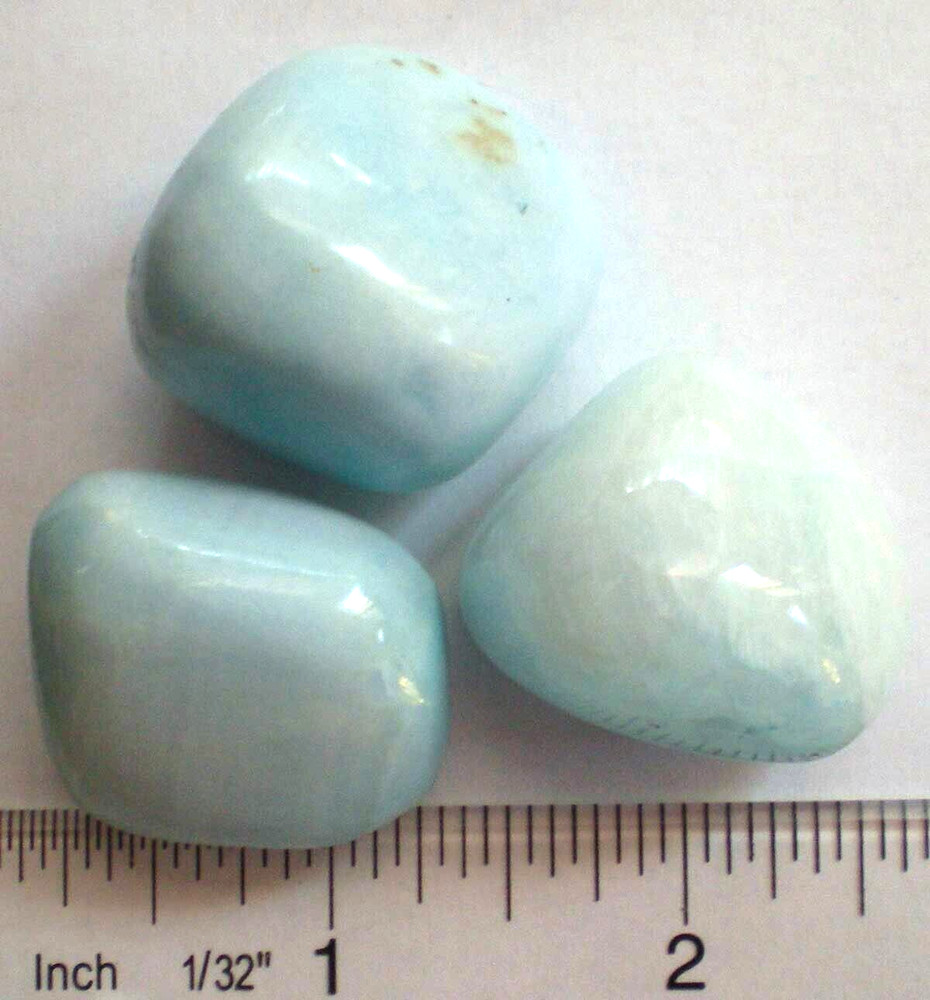 Blue Aragonite - 3 Tumbled Stones rt522e