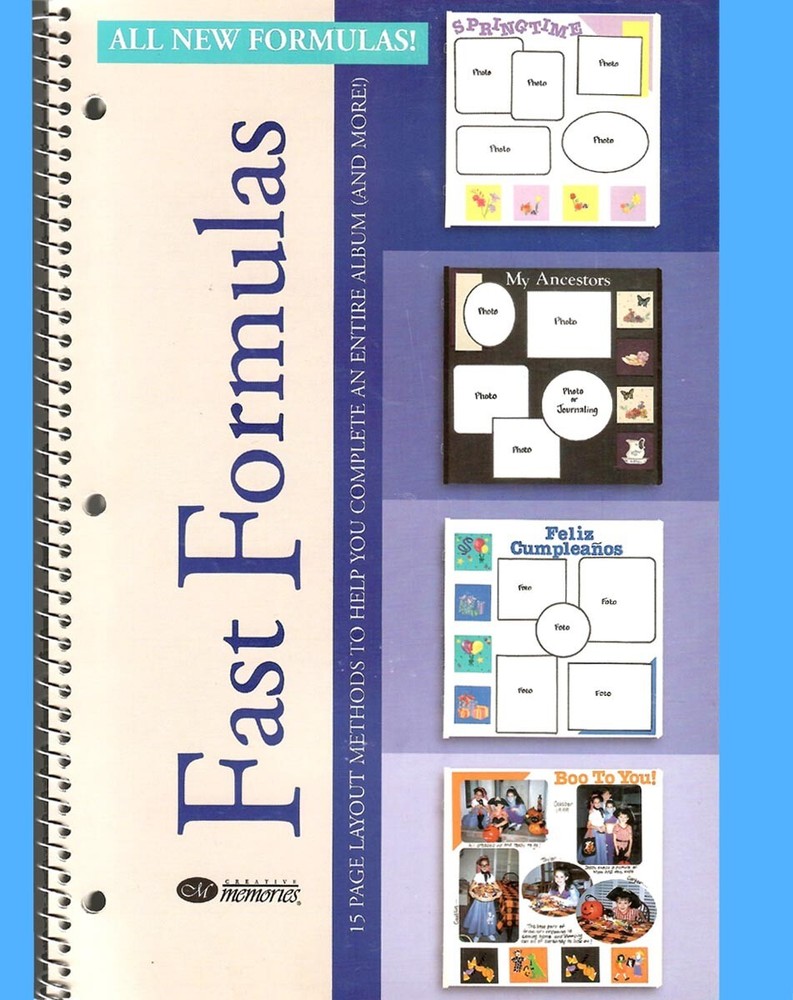 Creative Memories FAST FORMULAS Scrapbook Page Design and Layout Ideas Book 2000