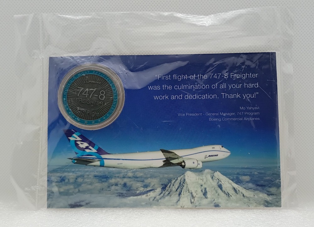 Boeing 747-8 Freighter First Flight Challenge Coin
