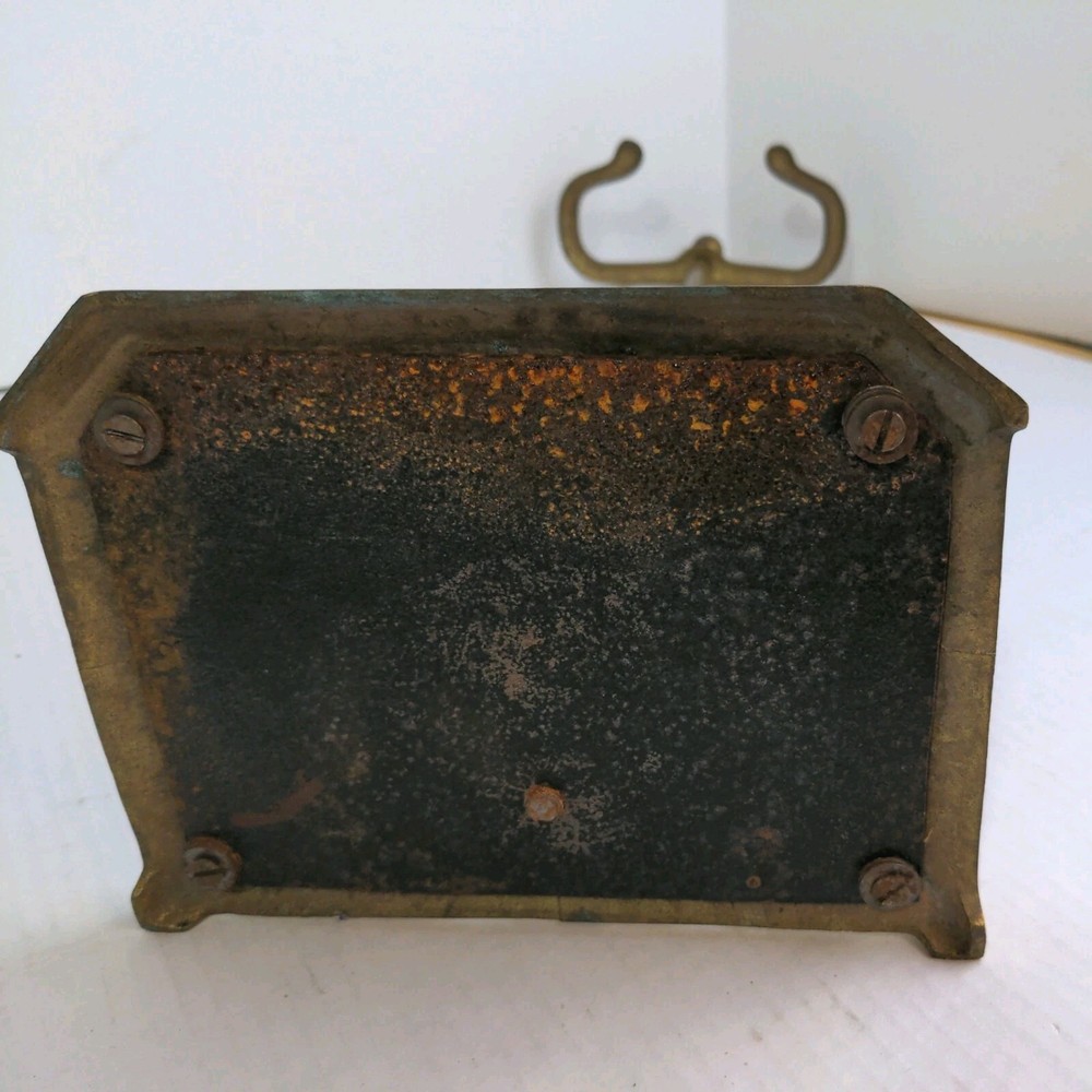Vintage Ornate Brass & Cast Iron 4 Piece Fire Place Tool Set