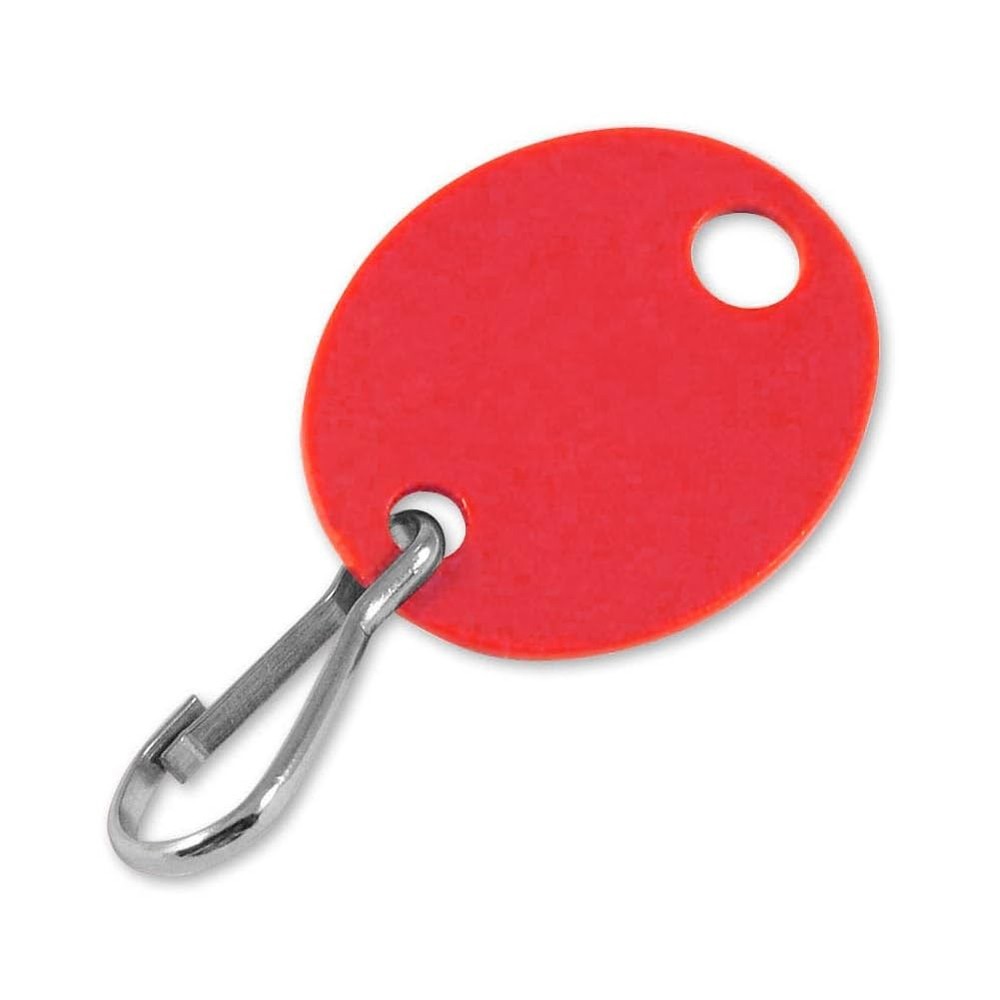 20 PCS Red Oval Key Tag With Hook 258070 Key Identification Tags Plastic