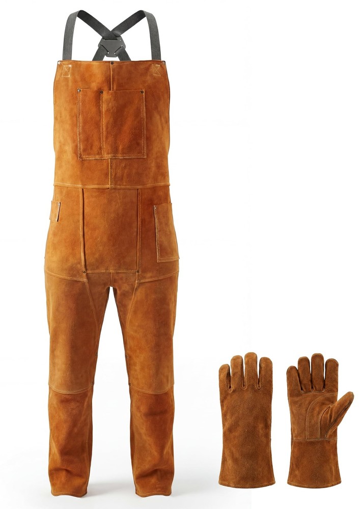 ANTAITHER Leather Welding Apron Split Leg, Heavy Duty Work Pants, Blacksmith ...