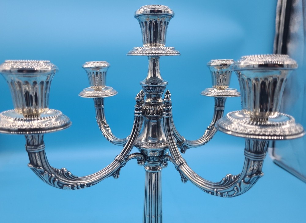 ITALIAN SILVER 5 LIGHT CANDELABRA