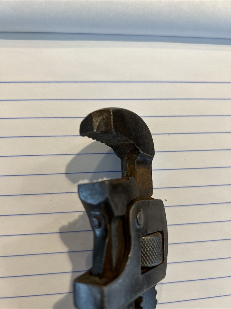 Vintage Tool 7.5 In Pipe Wrench (some Damage)