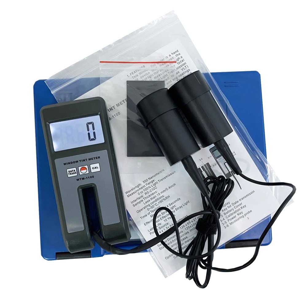 Window Tint Meters Light Transmission Meter with Range 0%~100% Resolution 0.1