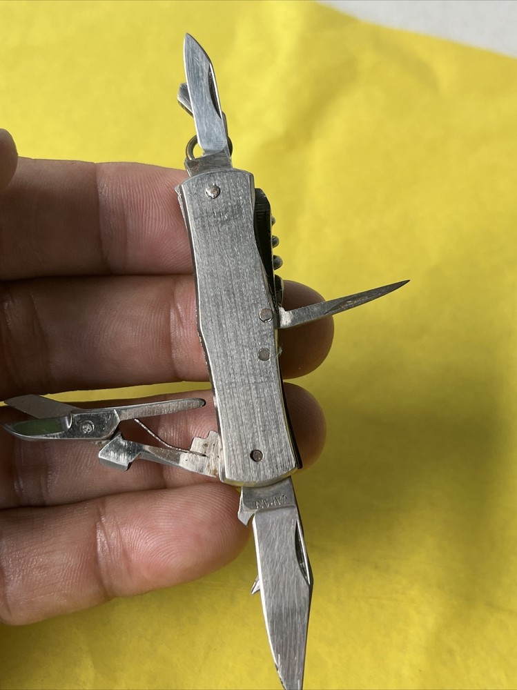 VINTAGE MULTI TOOL POCKETKNIFE KEYCHAIN (w14)