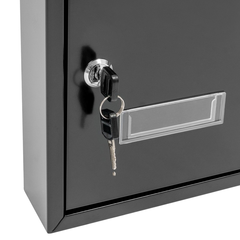 Modern Outdoor Mailbox with Key Lock Rust-resistant Wall-Mount Mailbox Mail Box