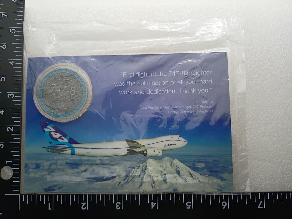 Boeing 747-8 Freighter First Flight Challenge Coin