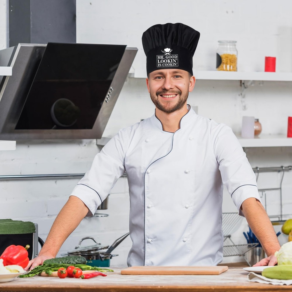 Mr.Good Looking is Cooking,Funny Chef Hat,Adjustable Kitchen Cooking Hat for ...