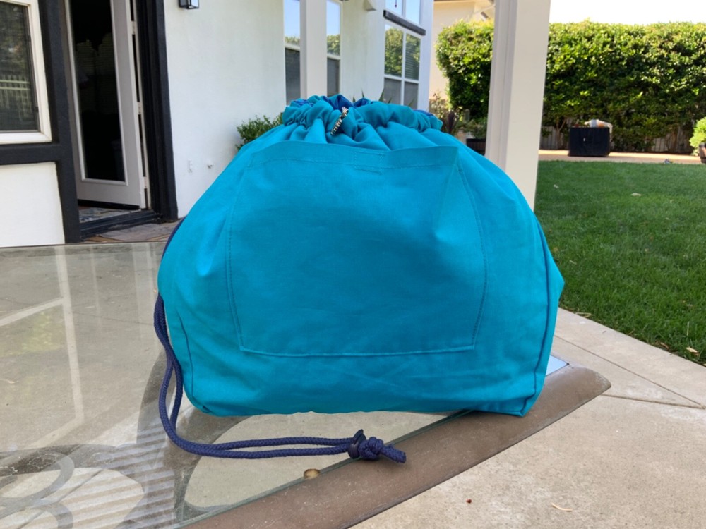 Bicycle basket liner Solid Blue. DrawString Bikes Beach Cruiser New