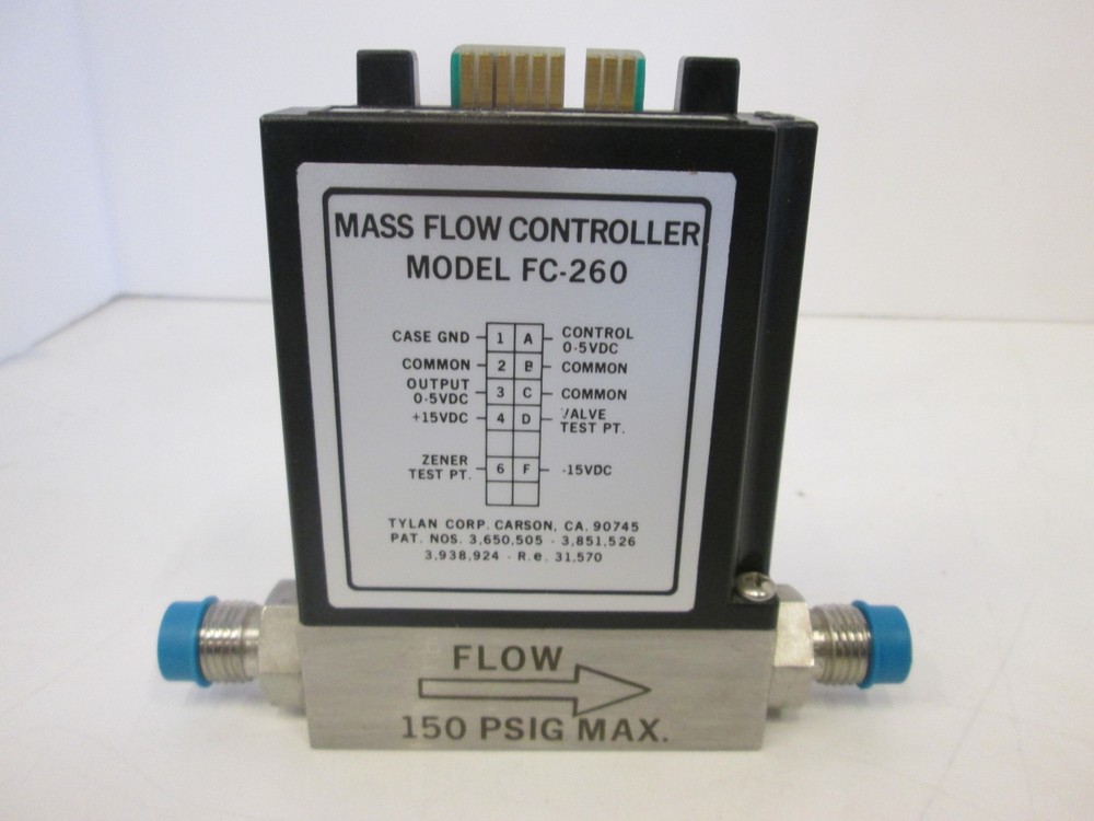 Tylan, FC-260, Mass Flow Controller, O2, 3 SLPM, Used