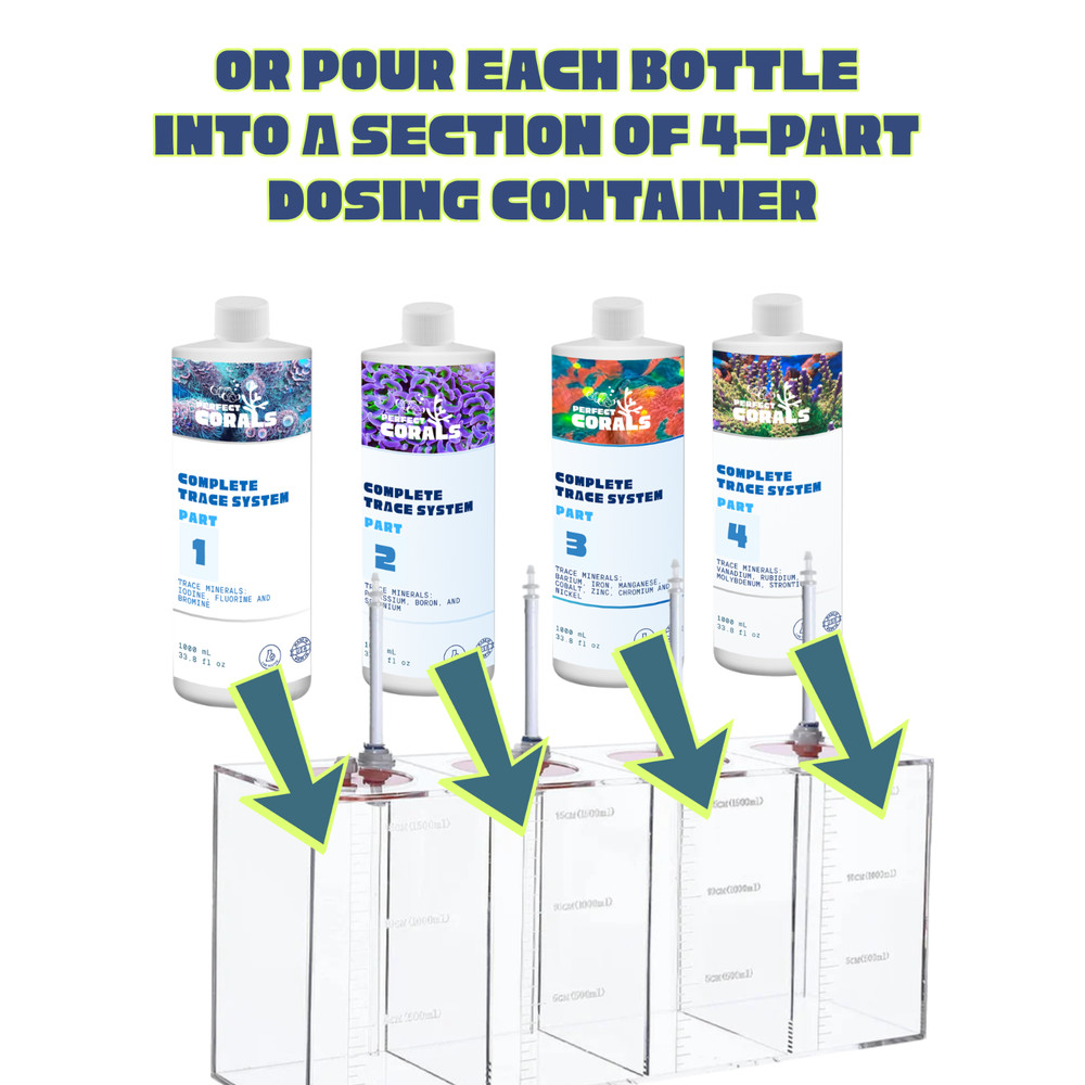 Complete Trace System - 2000 mL- Major and Minor Trace Elements for Reeftanks