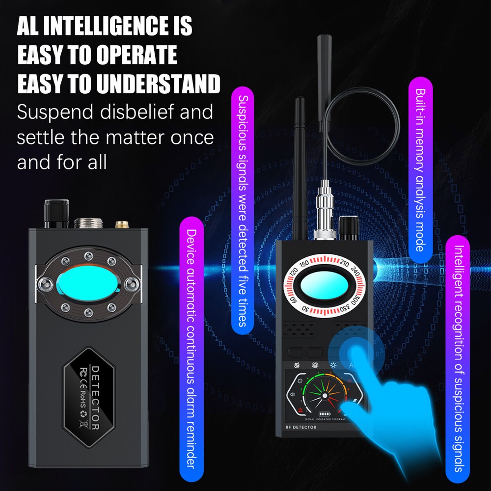 Anti-Spy Camera Wireless RF Detector GSM GPS BUG Tracker Finder Scanner Device