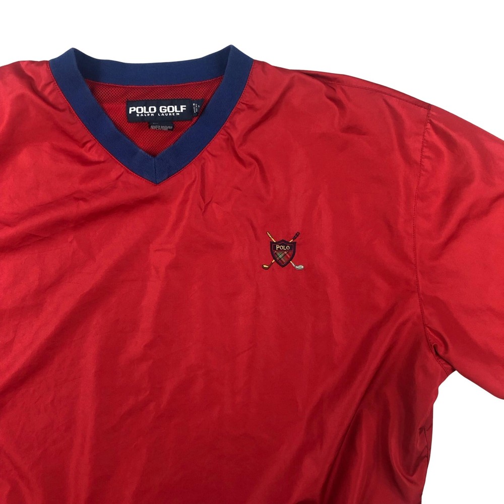 Vintage Ralph Lauren Red Navy Pullover Windbreaker XXL