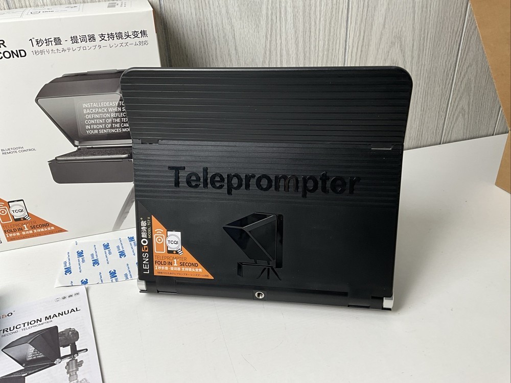 LENSGO TC7 II 7.9" Portable Teleprompter Reader Tablet/Phone/Camera OPENED BOX