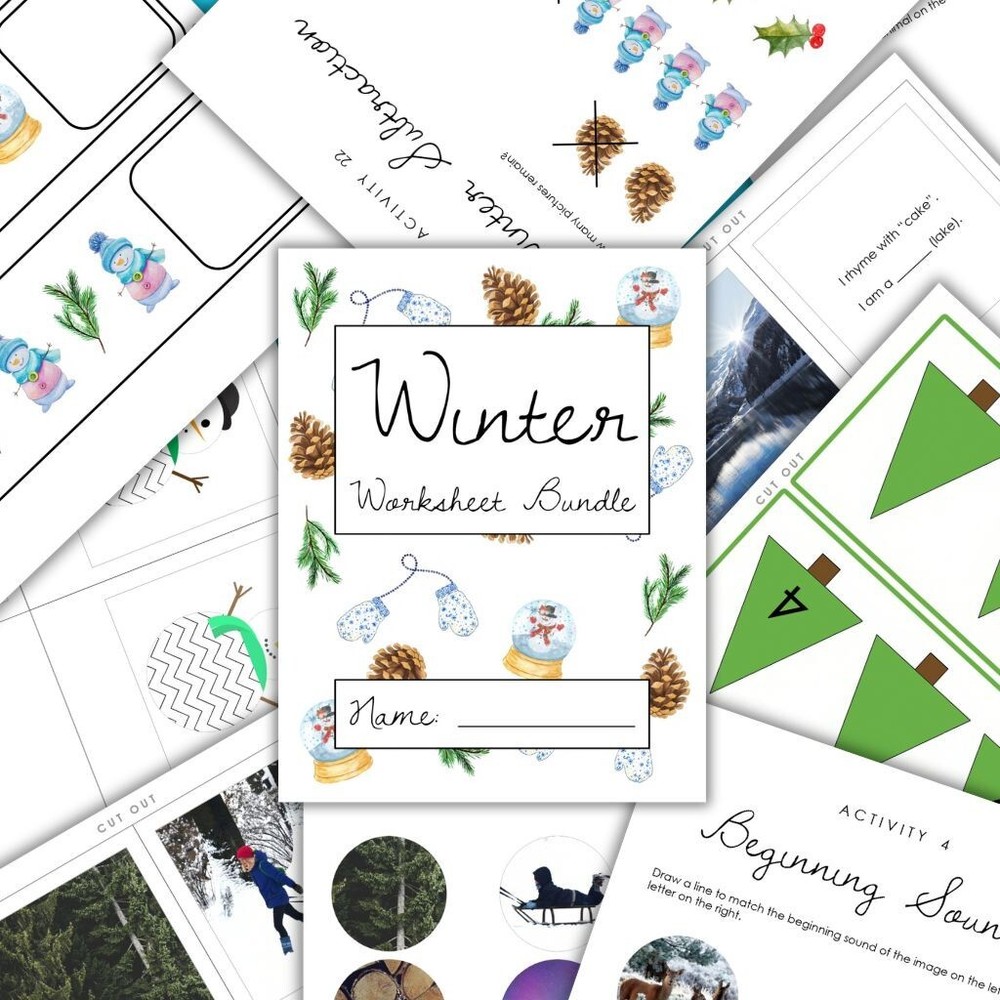 Winter Learning Worksheets | Fun & Educational Printable Activities (Ages 3–7)