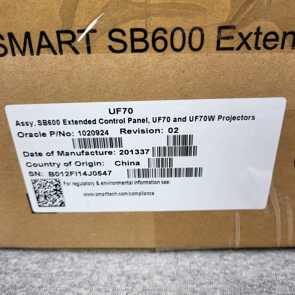 Smart SB600 Extended Control Panel for UF70 & UF70W Projectors