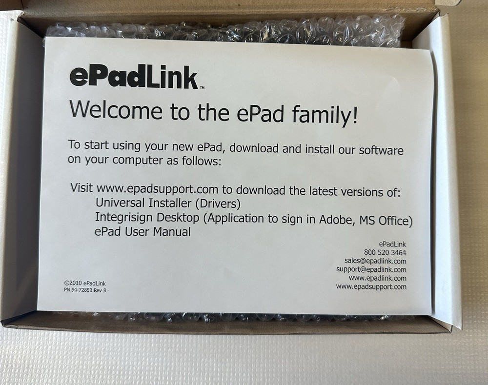NEW ePadLink ePad USB VP9801 Electronic Signature Capture Device - New In Box
