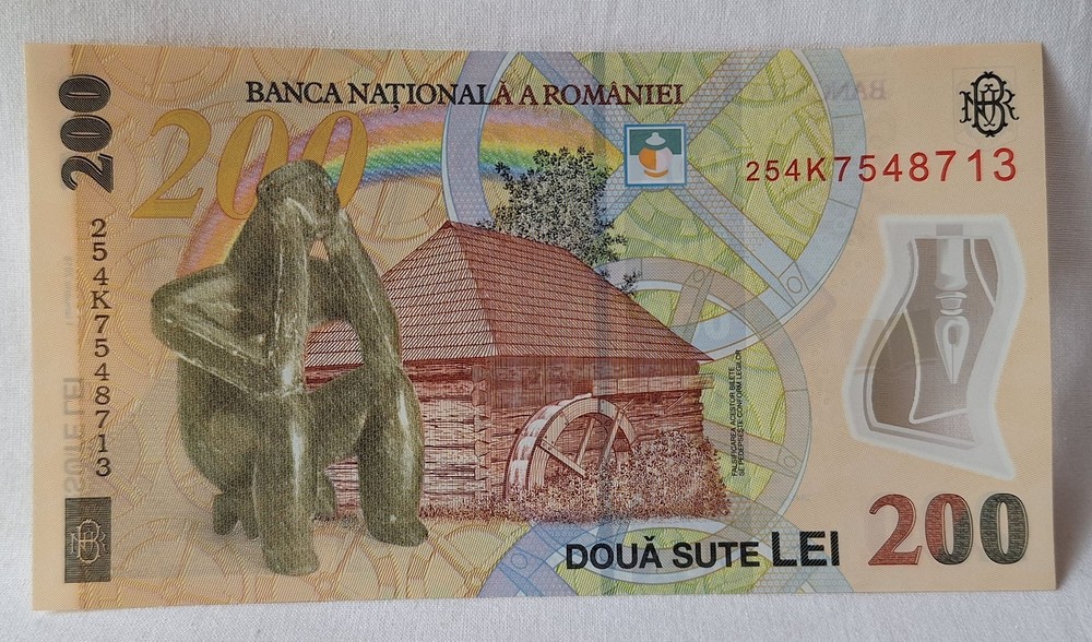 Romania polymer banknote 200 Lei 2025  - superb note,  UNC
