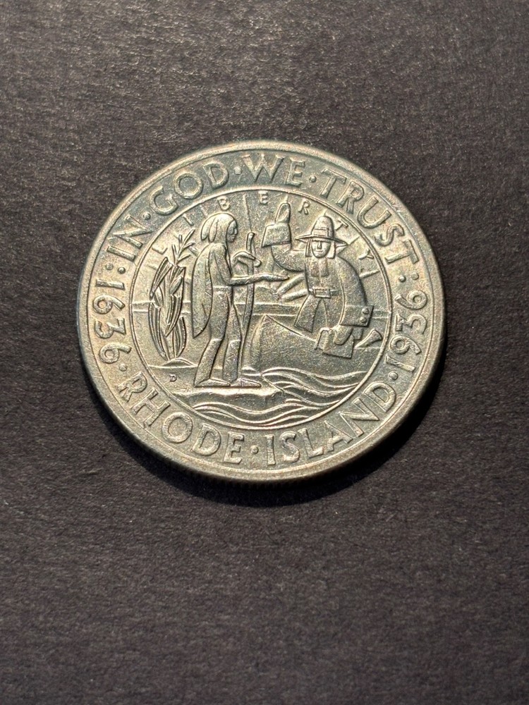 1936 D Rhode Island Commemorative Half Dollar, high MS imo
