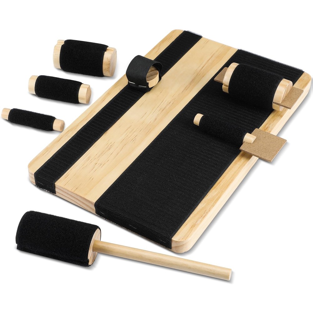 Hand Exercise Board with Hook and Loop Fasteners Hand Therapy Tool Equipment ...