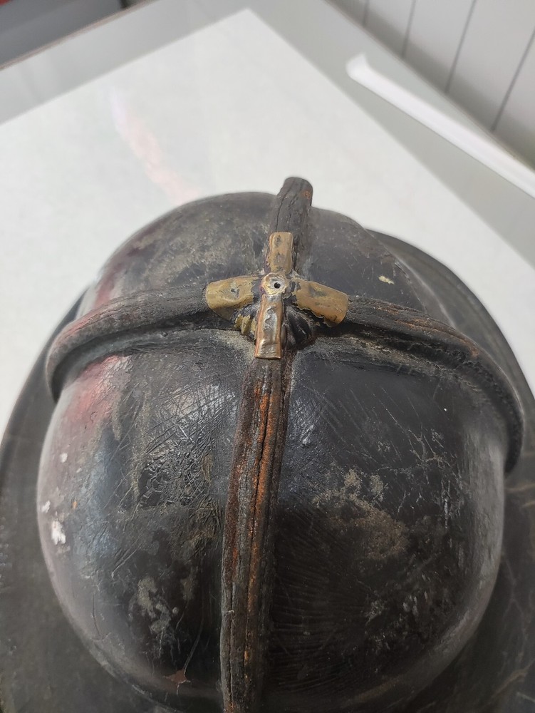 Vintage Cairns Leather Firefighter Helmet