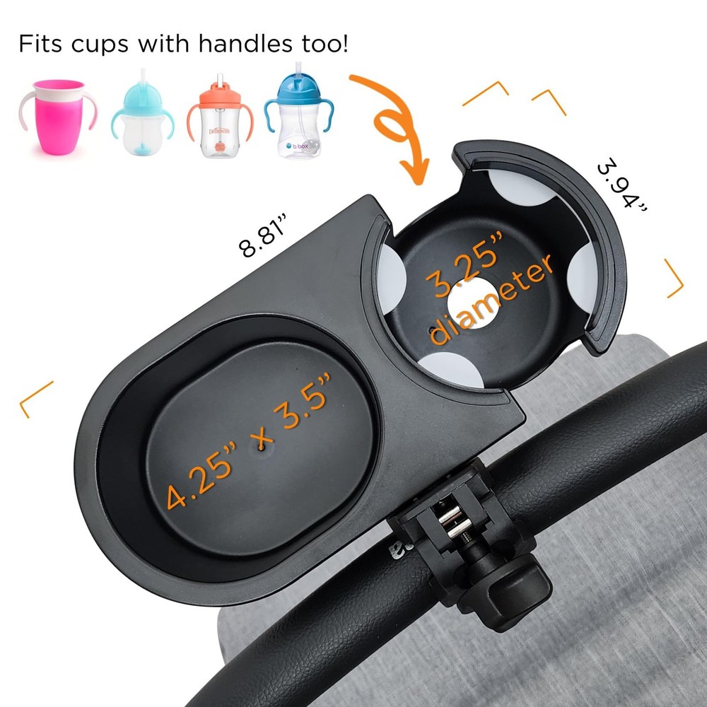 liuliuby Universal Stroller Snack Tray Attachment | Stroller Cup Holder