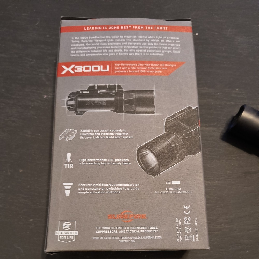 Surefire X300U-A With Emissary Development Paddle Shifter