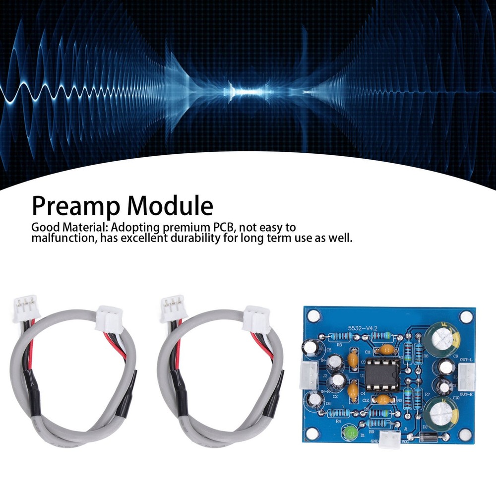 Preamp Module Audio Preamplifier Board NE5532 Chip Accessory Replacement Part